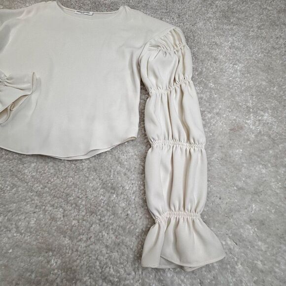 Amanda Uprichard Schmidt Puff Smocked Long Sleeve Blouse - Picture 5 of 8